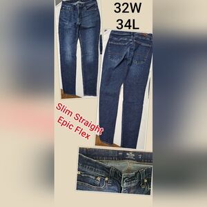 Men's Slim Straight Jeans - Blue